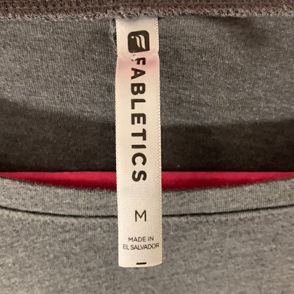Fabletics EUC gray Hera long sleeve knot tie tee Size medium - Picture 2 of 5